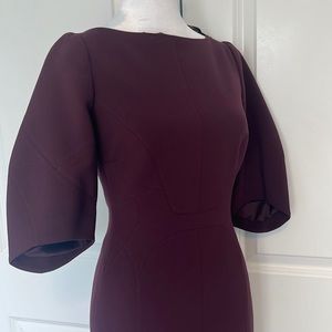 Elegant Burgundy Women's Dress